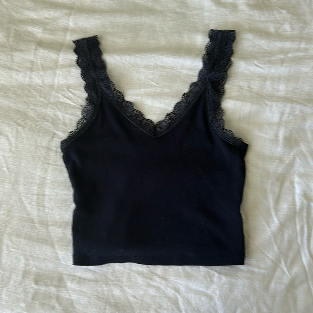 XS Cropped Navy Blue Tank Top